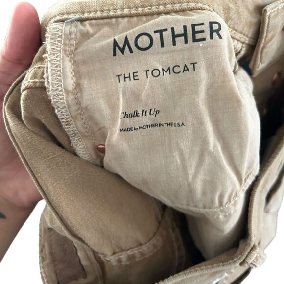 Mother The Tomcat Tan Button Fly Women's Jeans Size 25 Classic Neutral Cropped - Picture 11 of 16